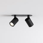 1286100 Ascoli Twin Recessed Spotlight Matt Black