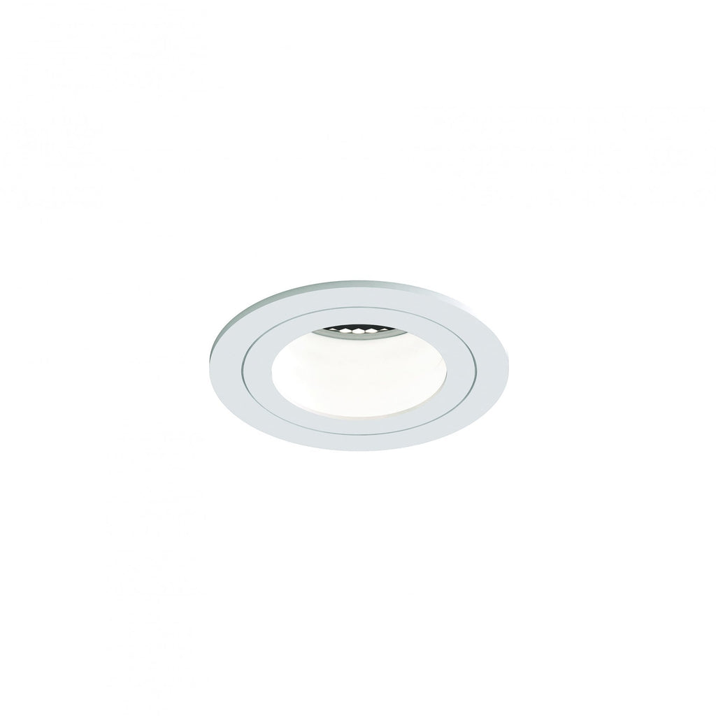 1434001 Astro Pinhole Slimline Round Fixed Fire-Rated IP65 Bathroom Downlight — Matt White
