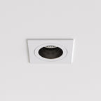 1434002 Pinhole Slimline Square Fixed Fire-Rated Bathroom Downlight/Recessed Spot Light Matt White