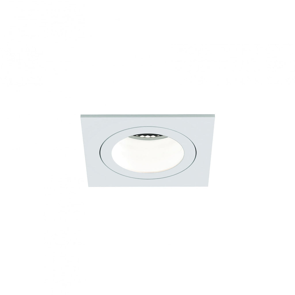 1434002 Pinhole Slimline Square Fixed Fire-Rated Bathroom Downlight/Recessed Spot Light Matt White