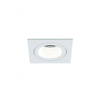 1434002 Pinhole Slimline Square Fixed Fire-Rated Bathroom Downlight/Recessed Spot Light Matt White