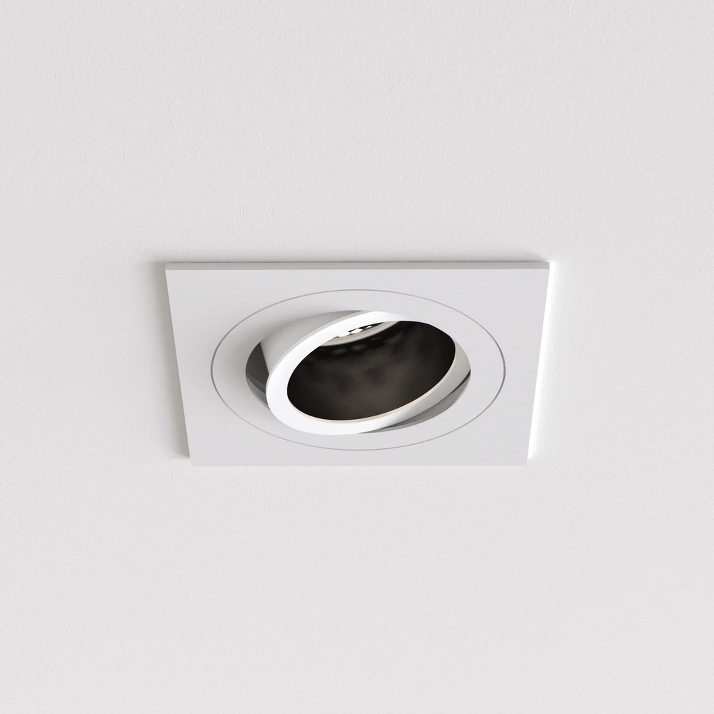 1434004 Pinhole Slimline Square Adjustable Fire-Rated Downlight/Recessed Spot Light Matt White