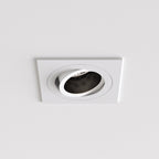 1434004 Pinhole Slimline Square Adjustable Fire-Rated Downlight/Recessed Spot Light Matt White