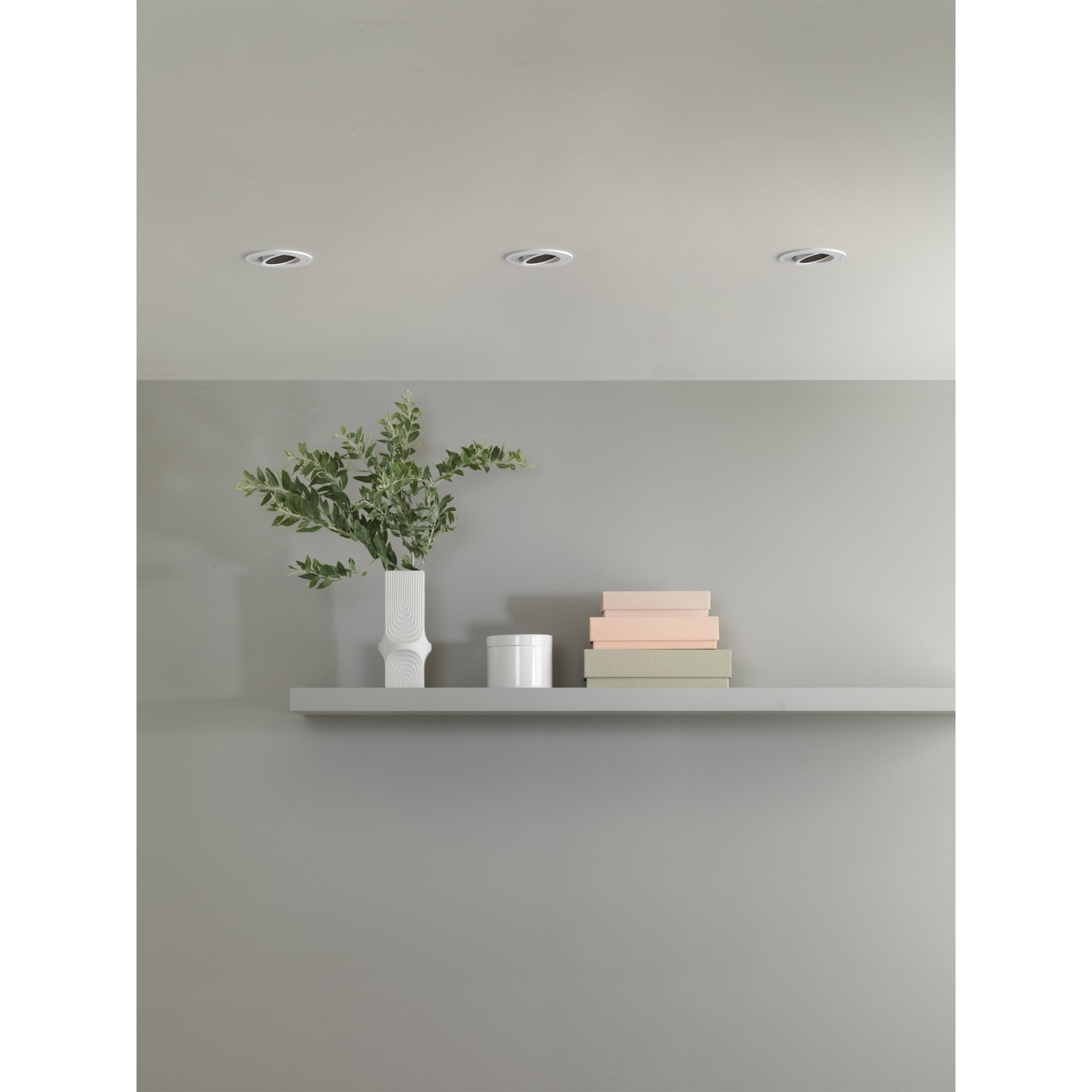 1434004 Pinhole Slimline Square Adjustable Fire-Rated Downlight/Recessed Spot Light Matt White