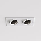 1434005 Pinhole Square Twin Adjustable Downlight/Recessed Spot Light Matt White