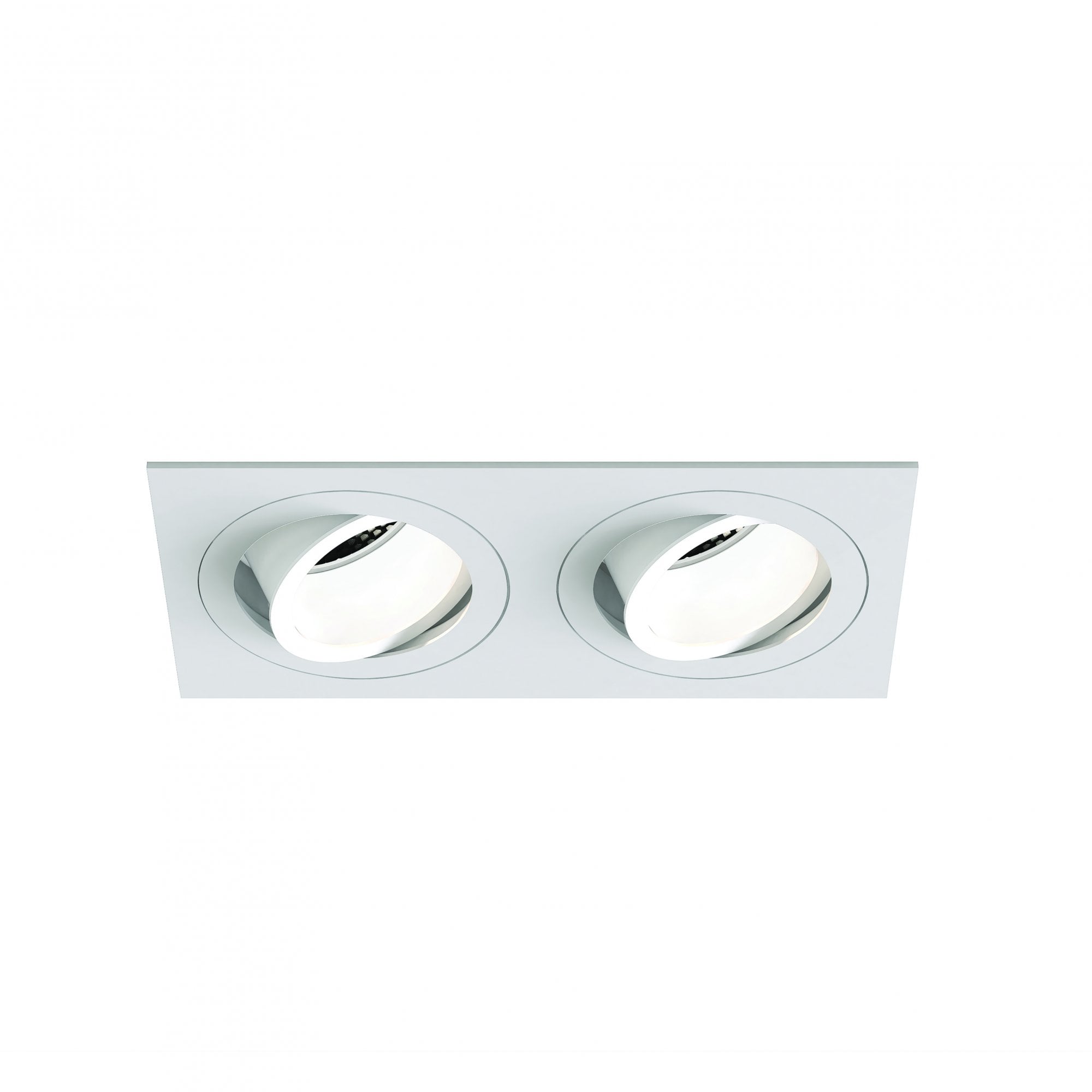 Pinhole Square Twin Adjustable Downlight/Recessed Spot  Light Matt White