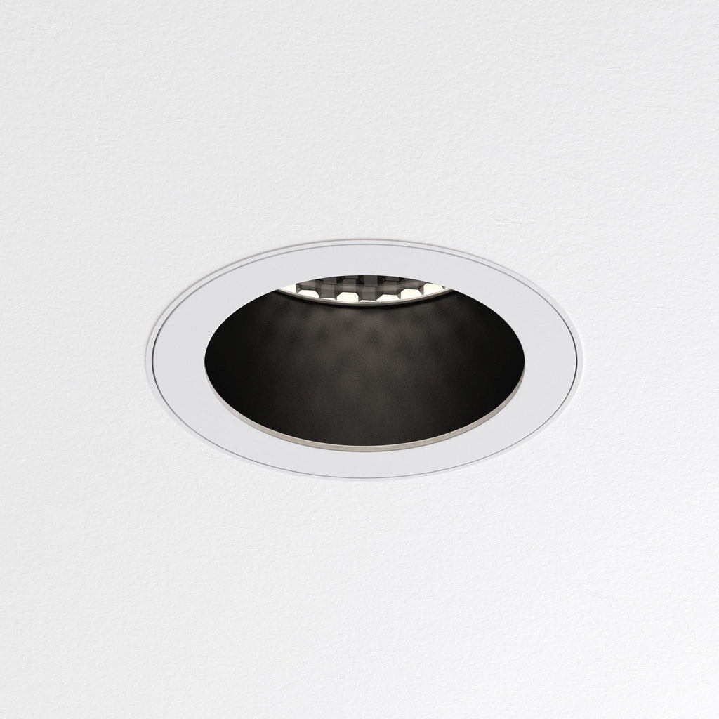 1434007 Pinhole Slimline Round Flush Fire-Rated Bathroom Downlight/Recessed Spot Light Matt White