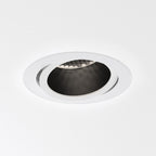 1434008 Pinhole Slimline Round Flush Adjustable Fire-Rated Downlight/Recessed Spot Light Matt White (S)