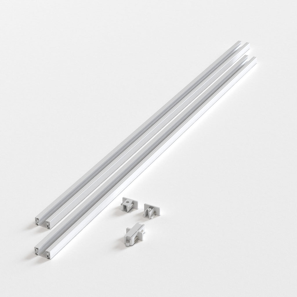 6020040 2x Track 1m Kit Matt White
