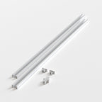 6020040 2x Track 1m Kit Matt White