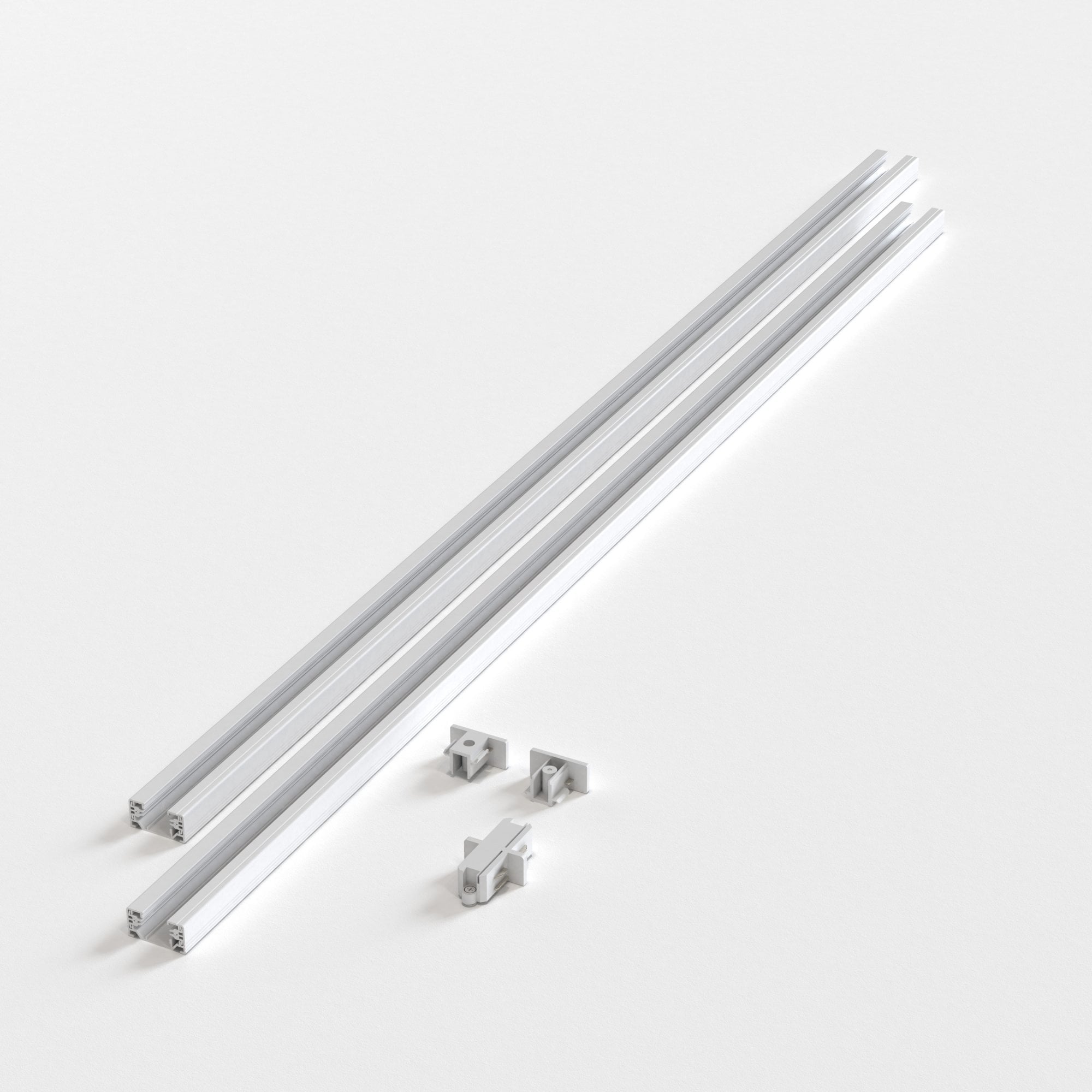6020040 2x Track 1m Kit Matt White