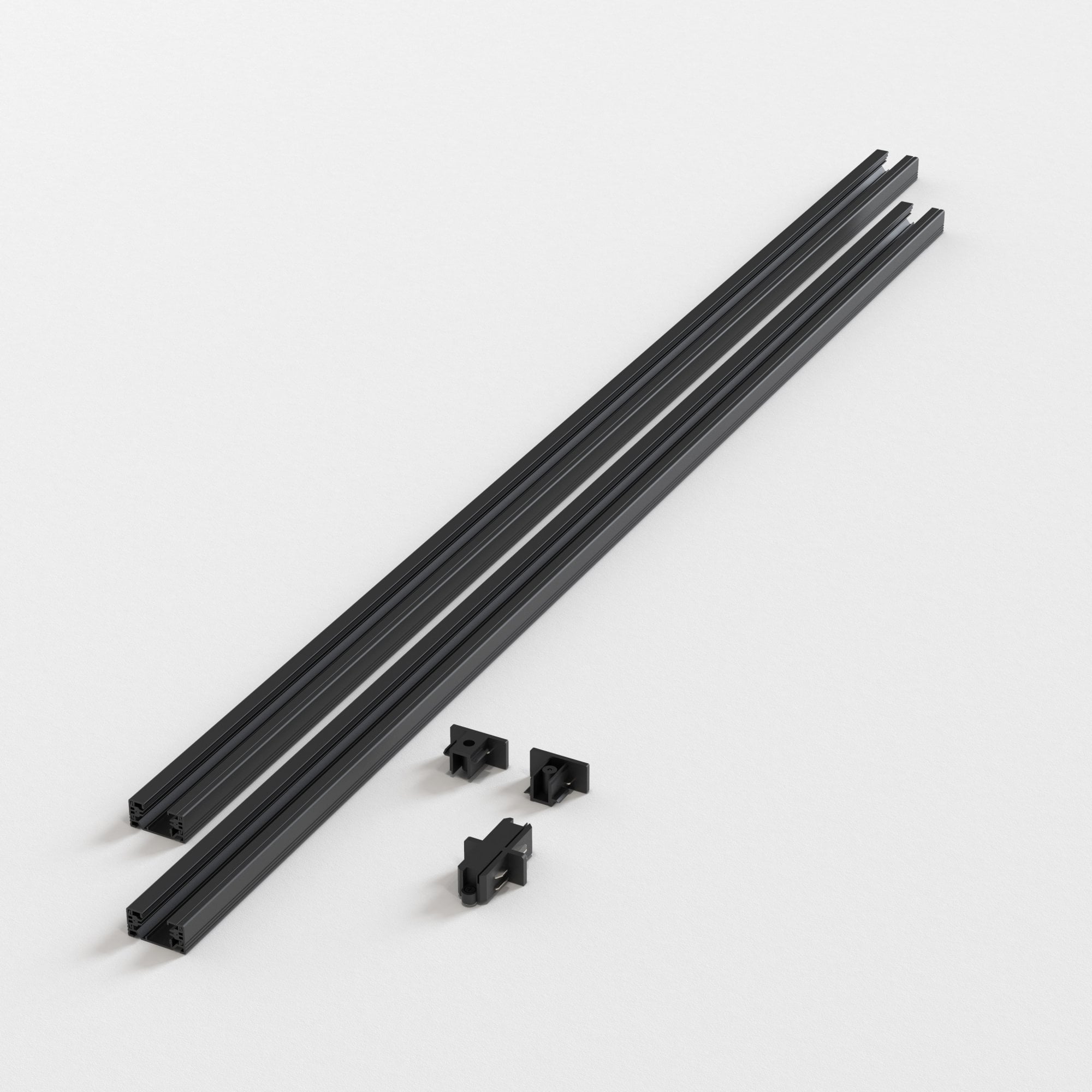 6020041 2x Track 1m Kit Matt Black