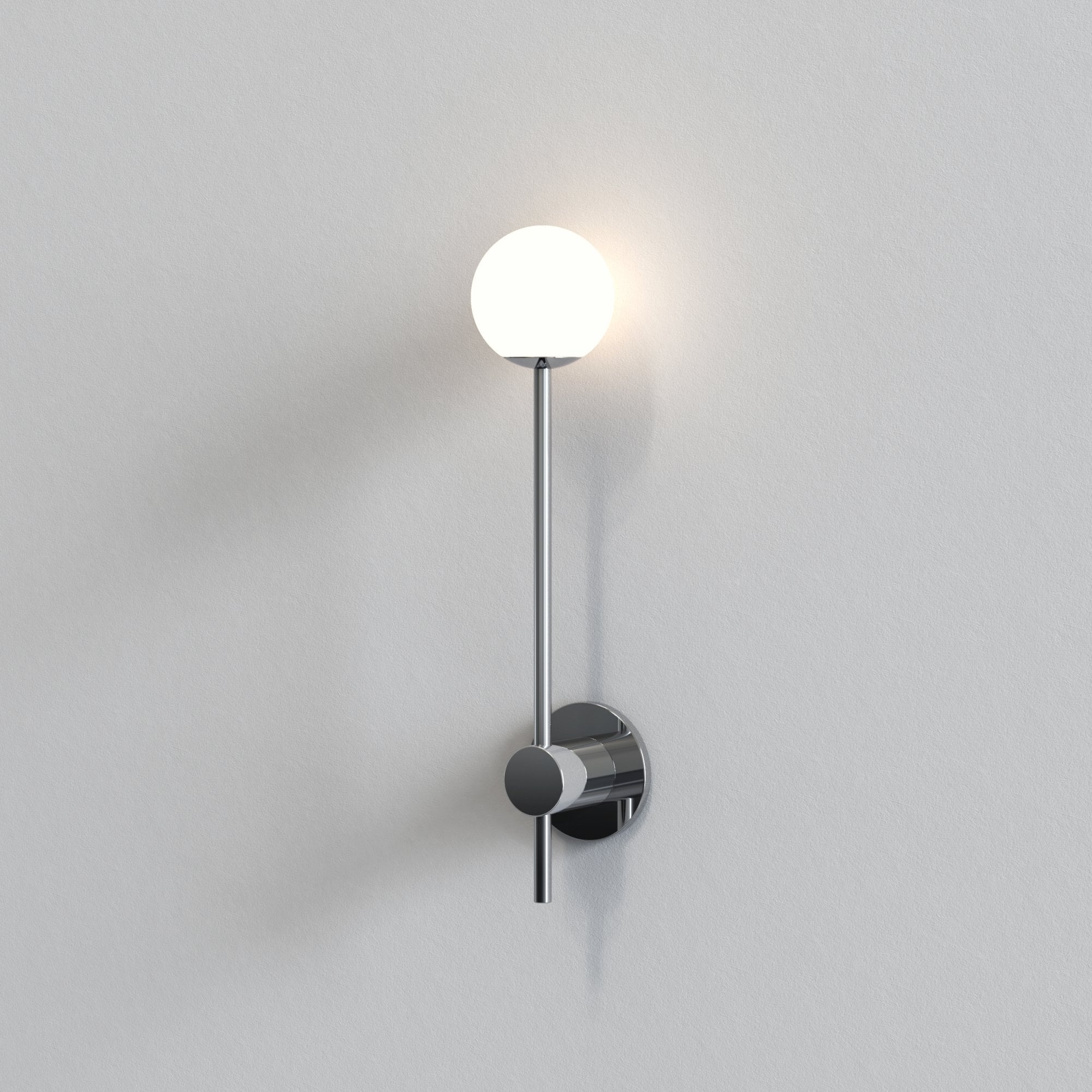 1424002 Orb Single Bathroom Wall Light Polished Chrome