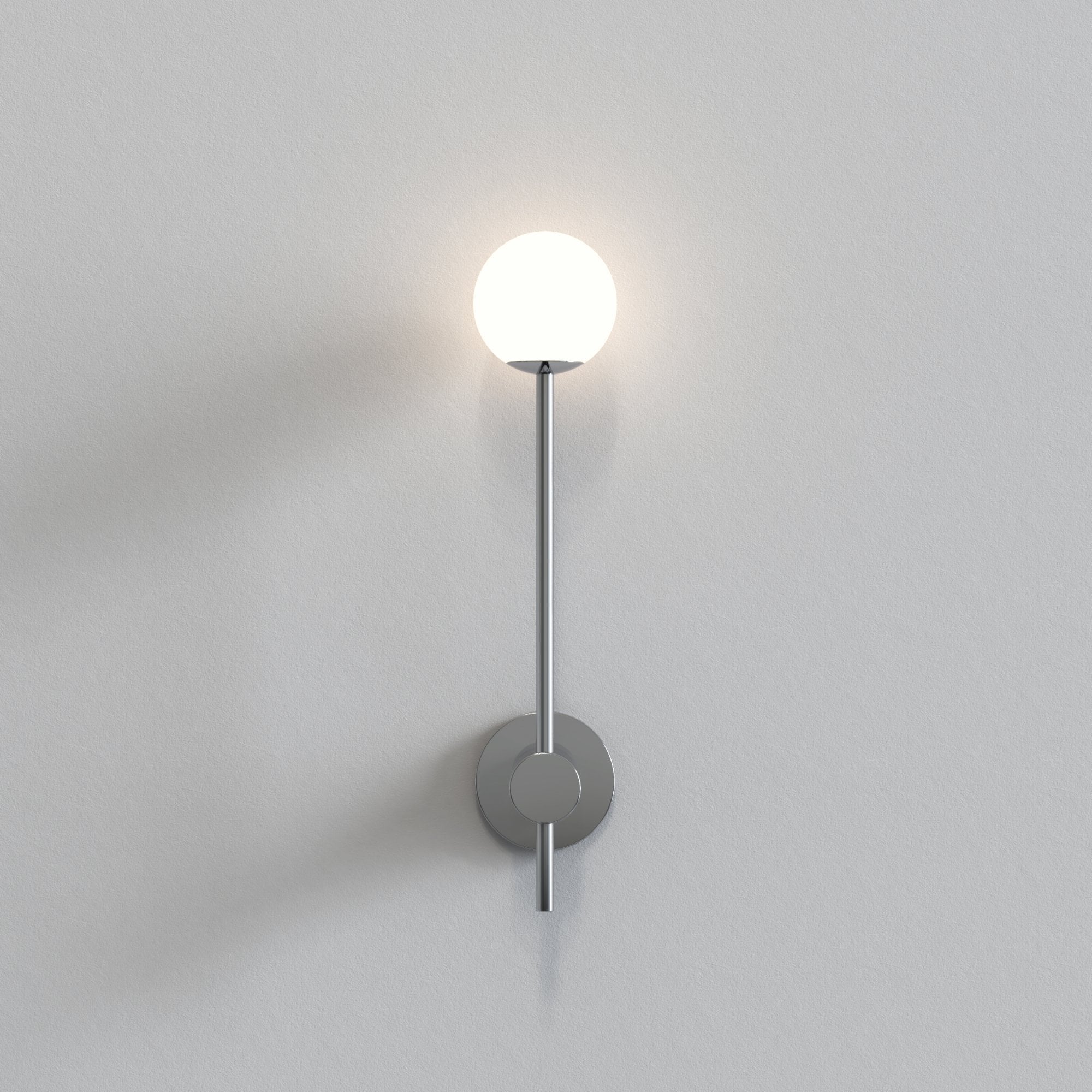 1424002 Orb Single Bathroom Wall Light Polished Chrome