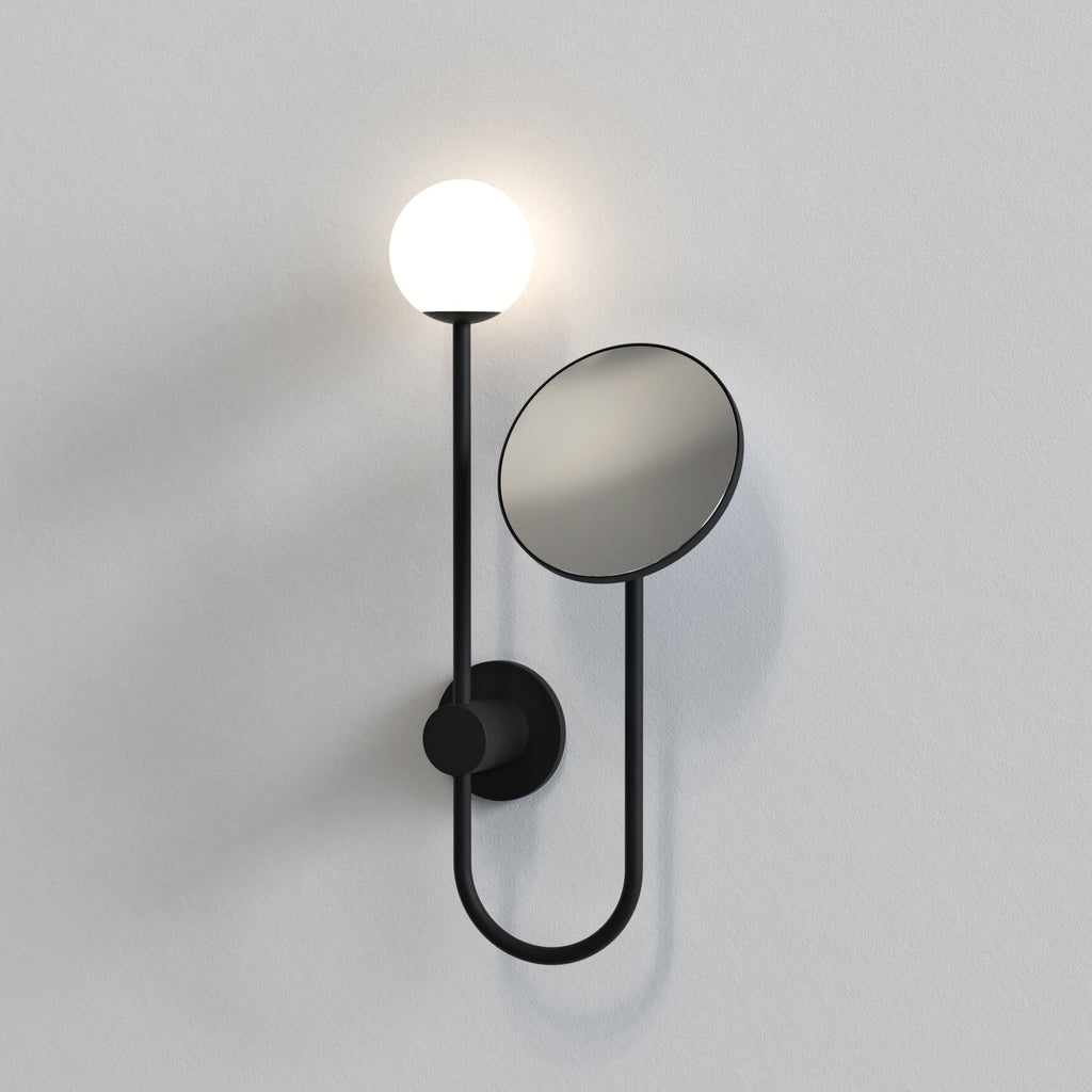 1424003 Orb Bathroom Magnifying Mirror Matt Black