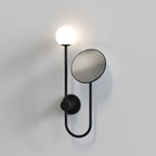 1424003 Orb Bathroom Magnifying Mirror Matt Black