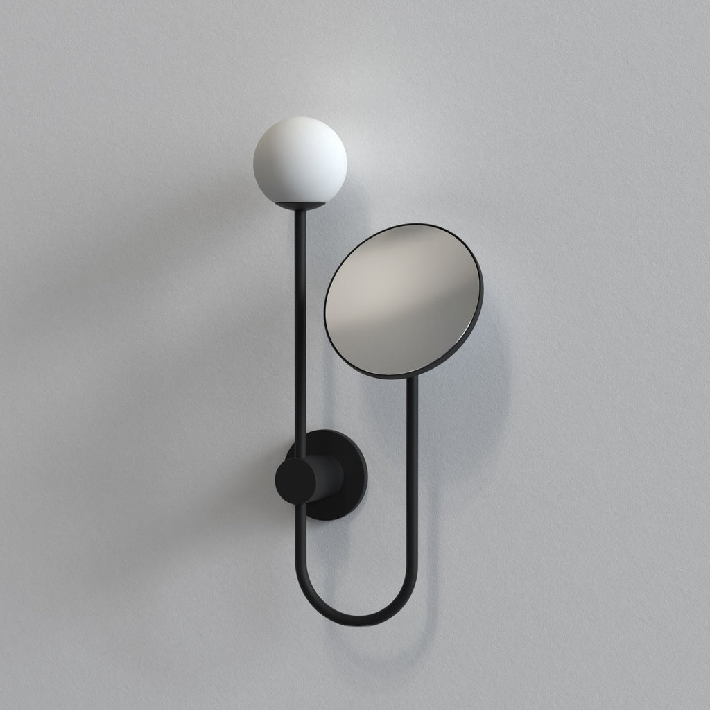 1424003 Orb Bathroom Magnifying Mirror Matt Black