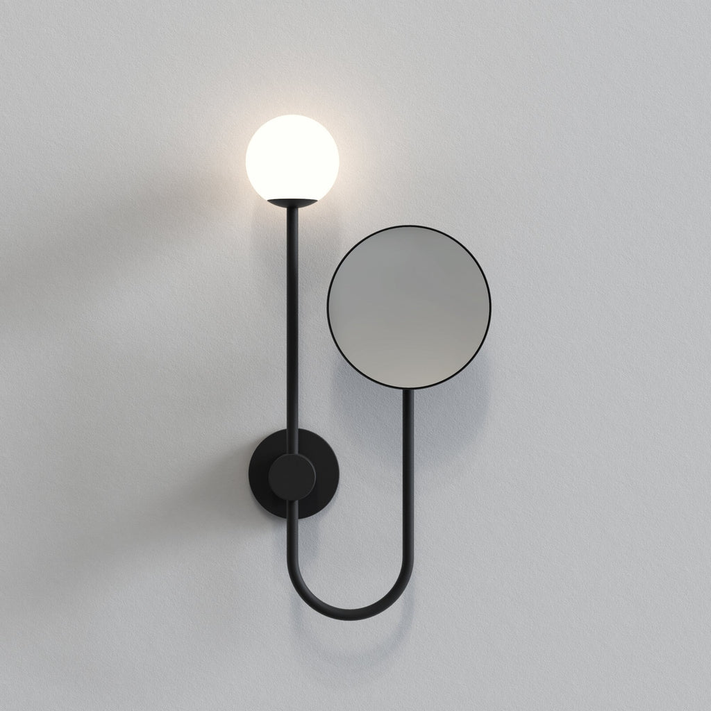 1424003 Orb Bathroom Magnifying Mirror Matt Black