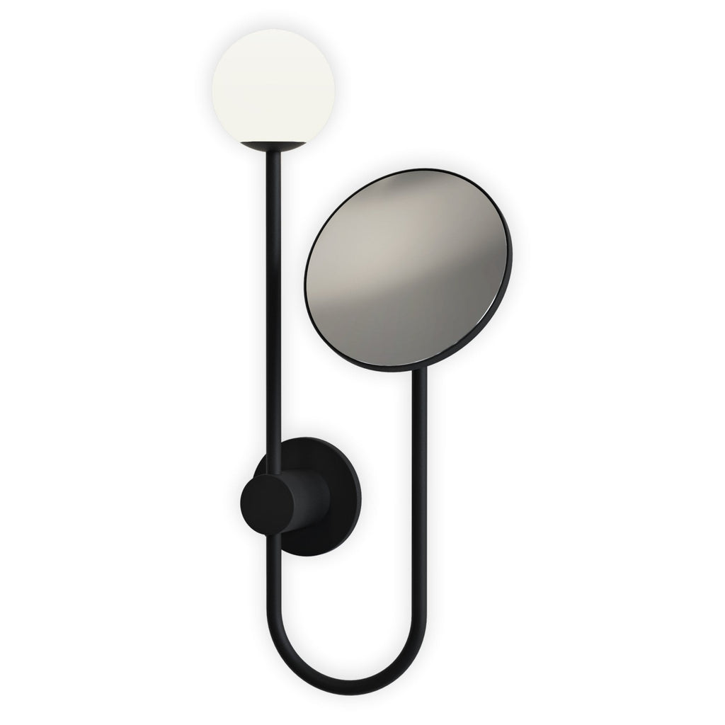 1424003 Orb Bathroom Magnifying Mirror Matt Black