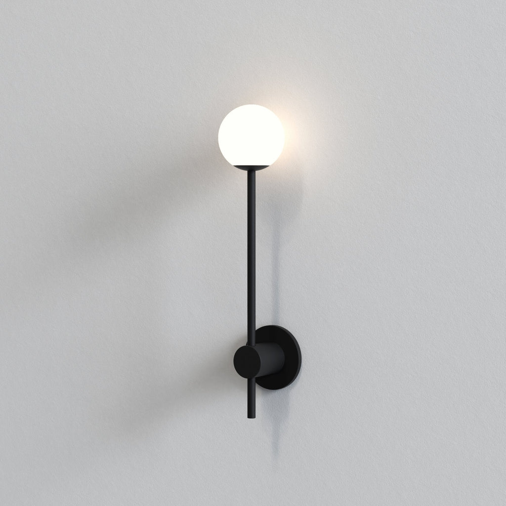 1424004 Orb Single Bathroom Wall Light Matt Black