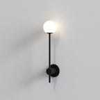 1424004 Orb Single Bathroom Wall Light Matt Black