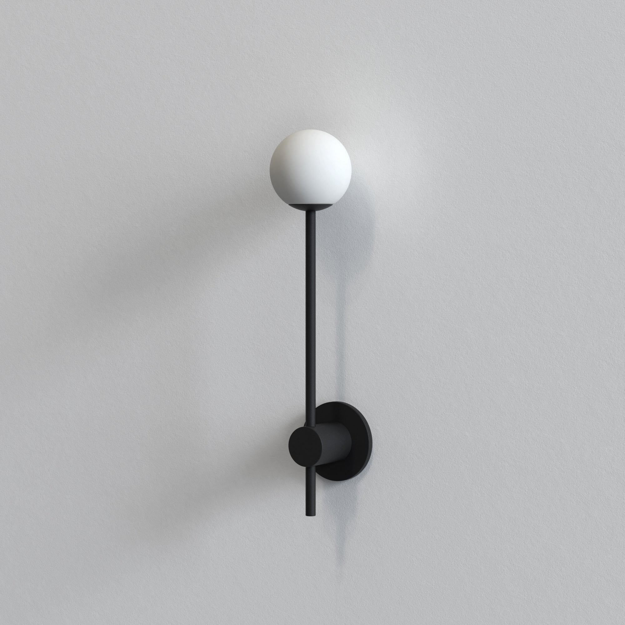 1424004 Orb Single Bathroom Wall Light Matt Black