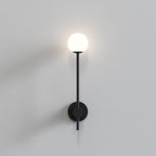1424004 Orb Single Bathroom Wall Light Matt Black