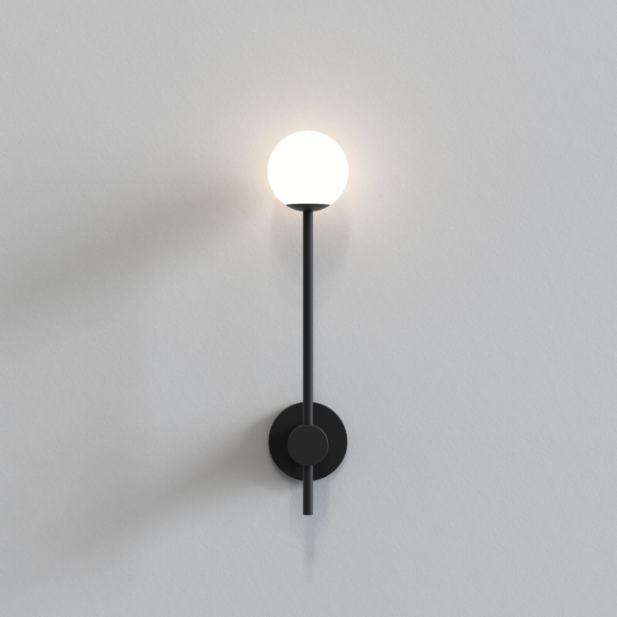 1424004 Orb Single Bathroom Wall Light Matt Black