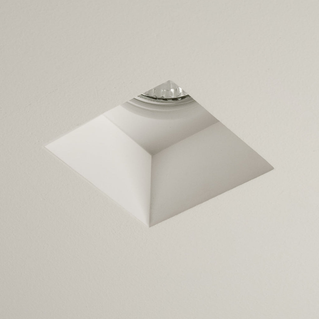 1253002 Blanco Square Fixed Downlight/Recessed Spot Light Plaster