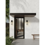 1402011 Harvard Lantern Outdoor Wall Light Textured Black
