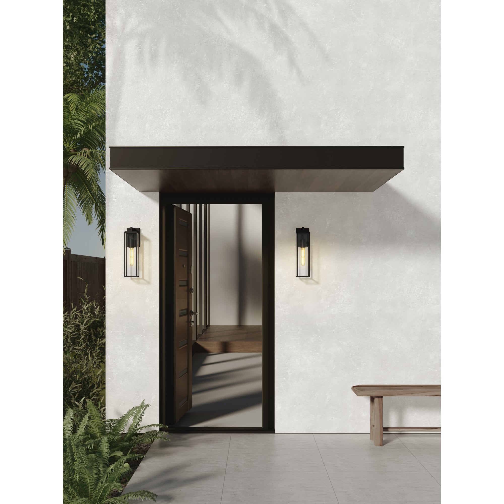 1402011 Harvard Lantern Outdoor Wall Light Textured Black