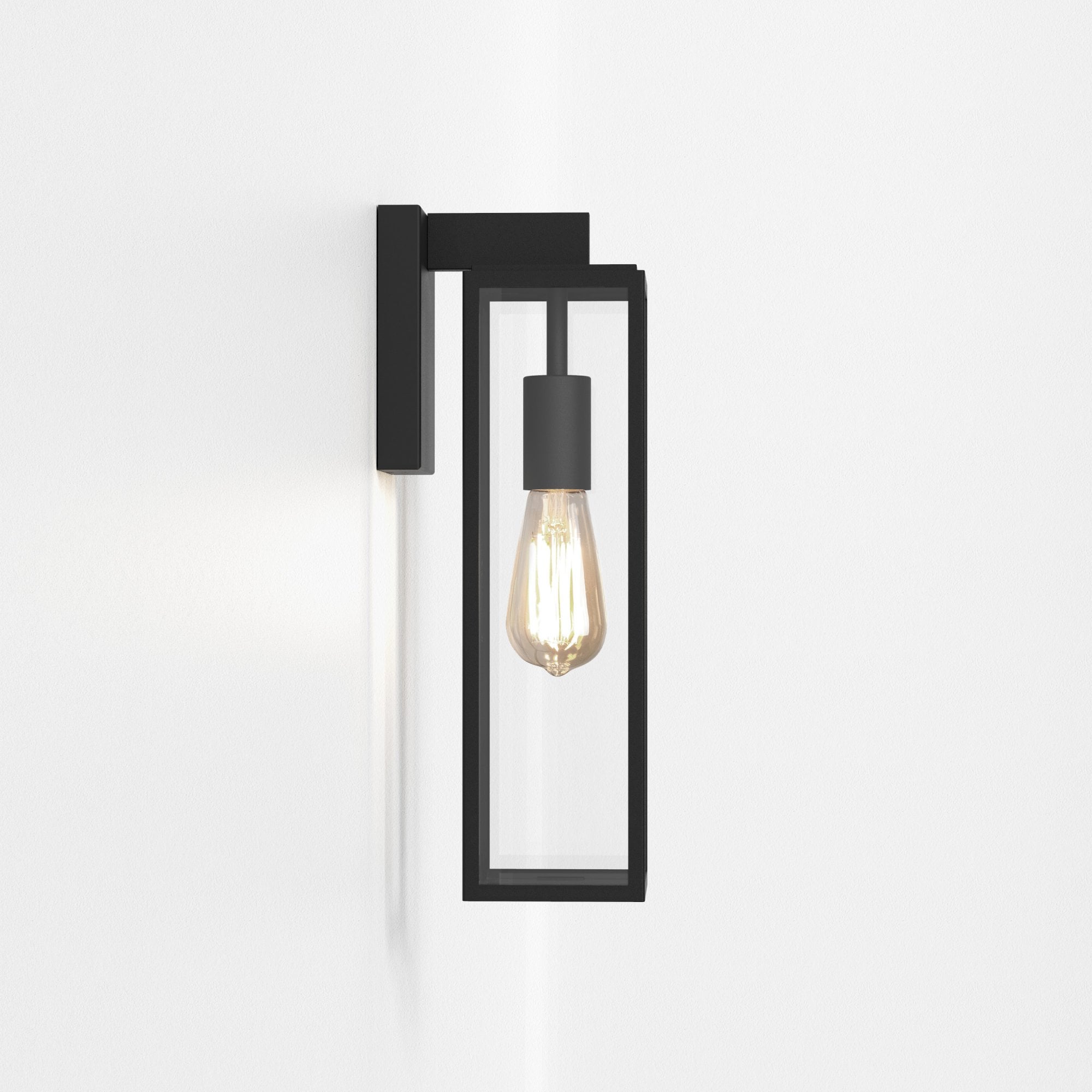 1402011 Harvard Lantern Outdoor Wall Light Textured Black