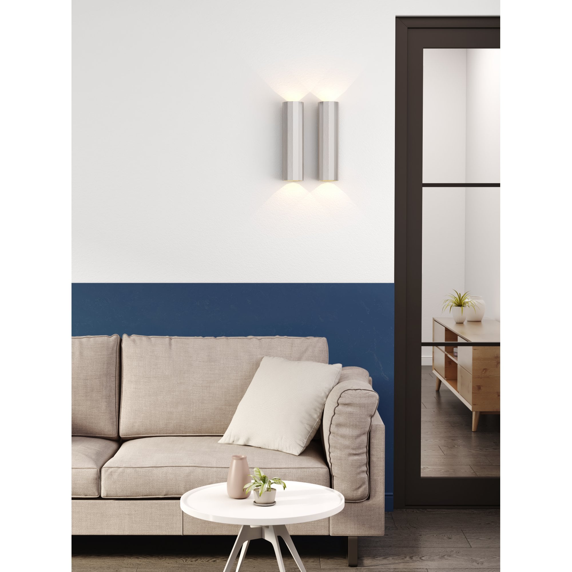 1442005 Hashira 300 Wall Light Matt Nickel