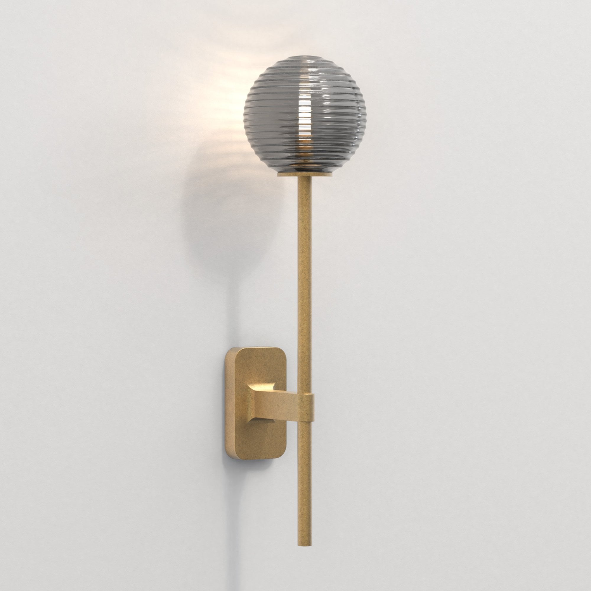 1429009 Tacoma Single Grande Bathroom Wall Light Antique Brass