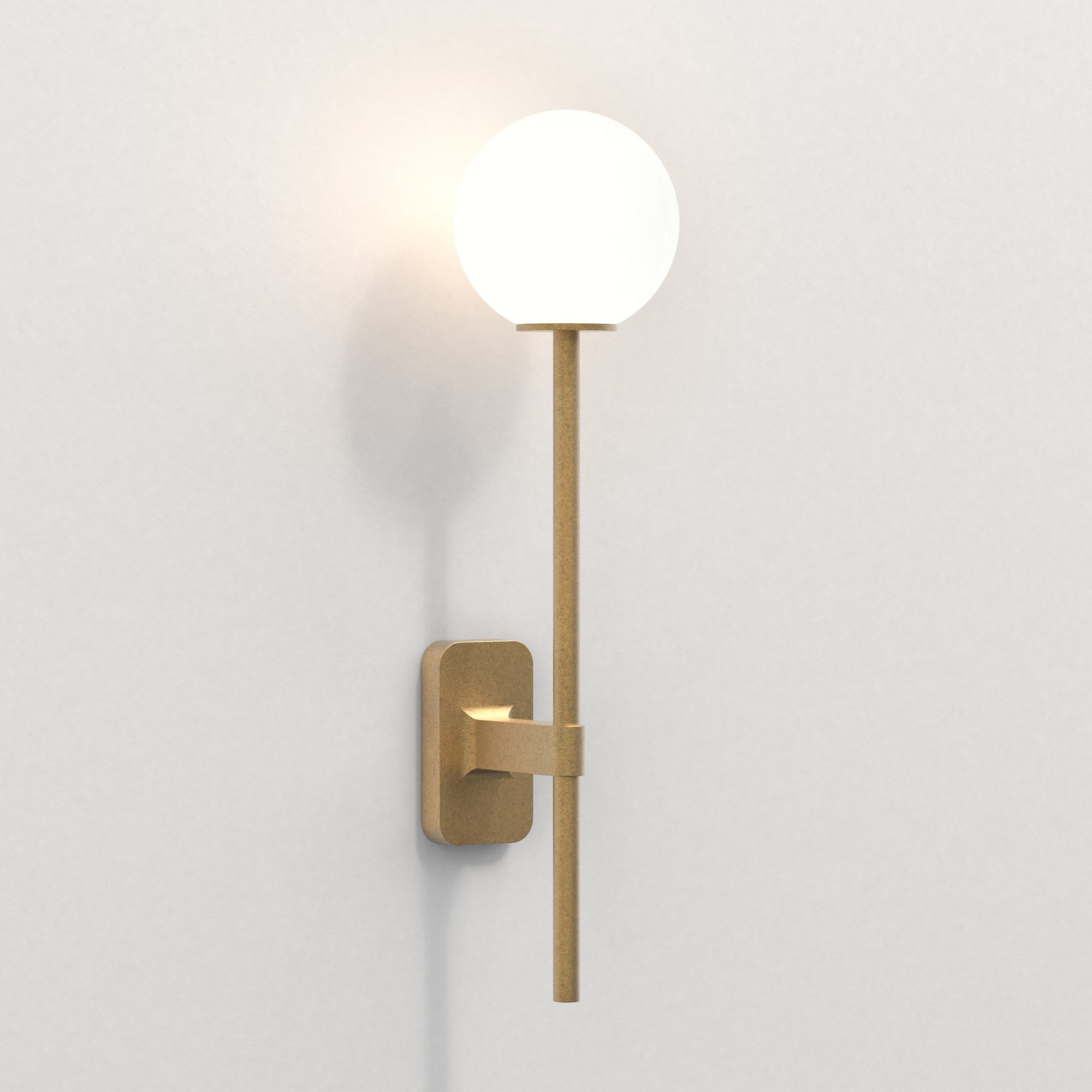 1429009 Tacoma Single Grande Bathroom Wall Light Antique Brass