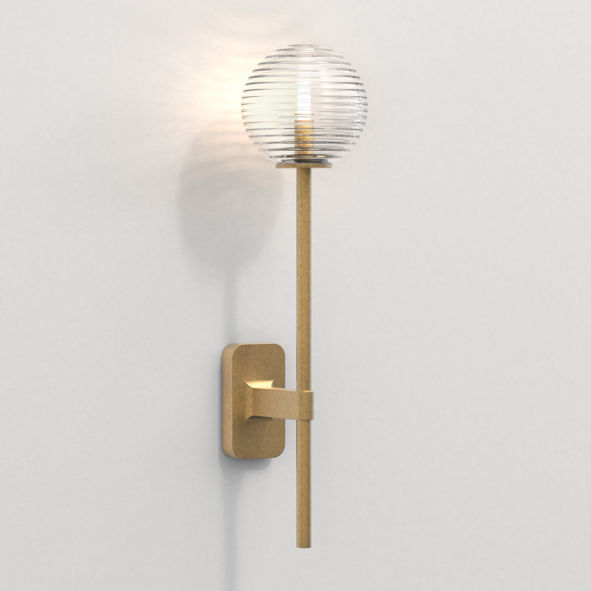 1429009 Tacoma Single Grande Bathroom Wall Light Antique Brass (S)