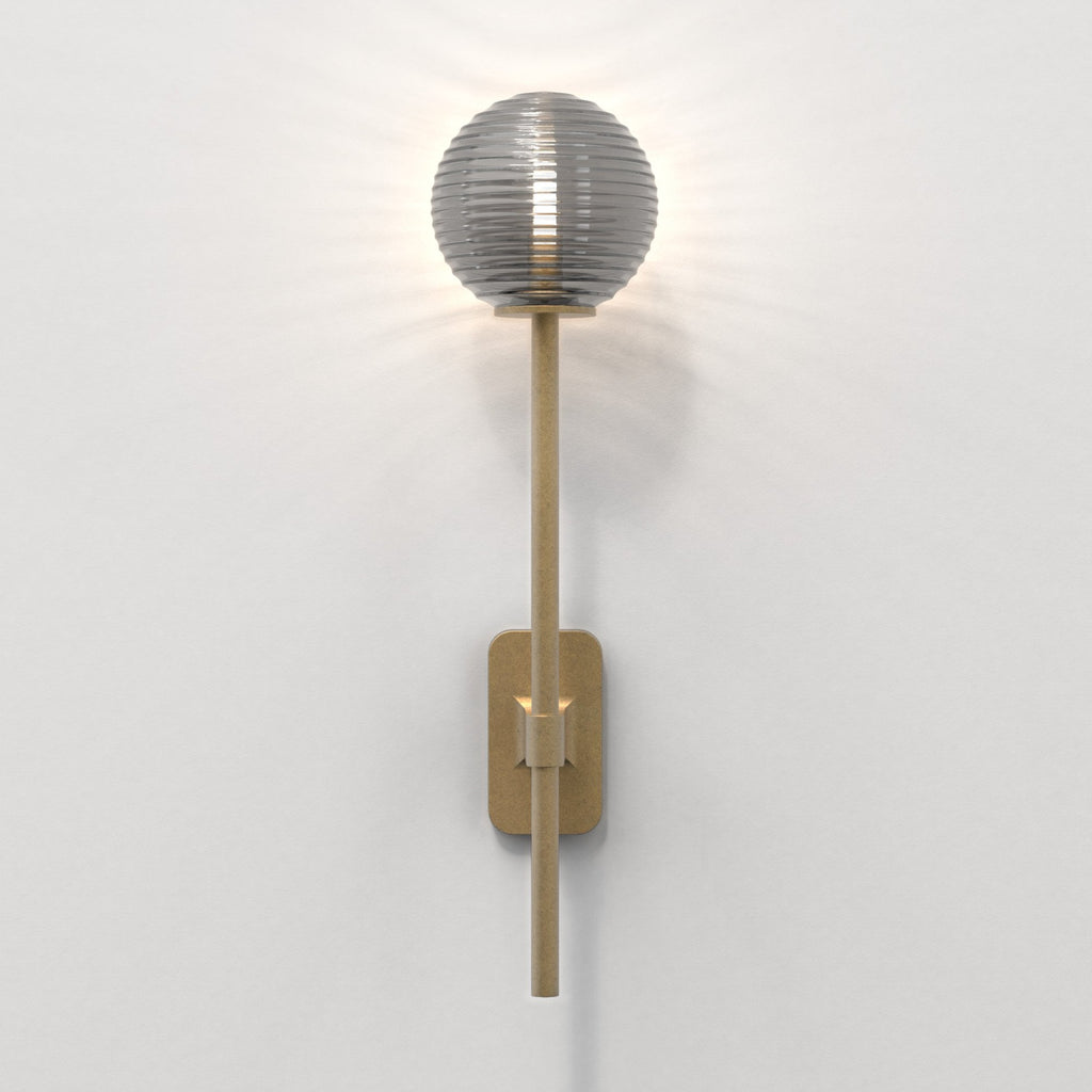 1429009 Tacoma Single Grande Bathroom Wall Light Antique Brass