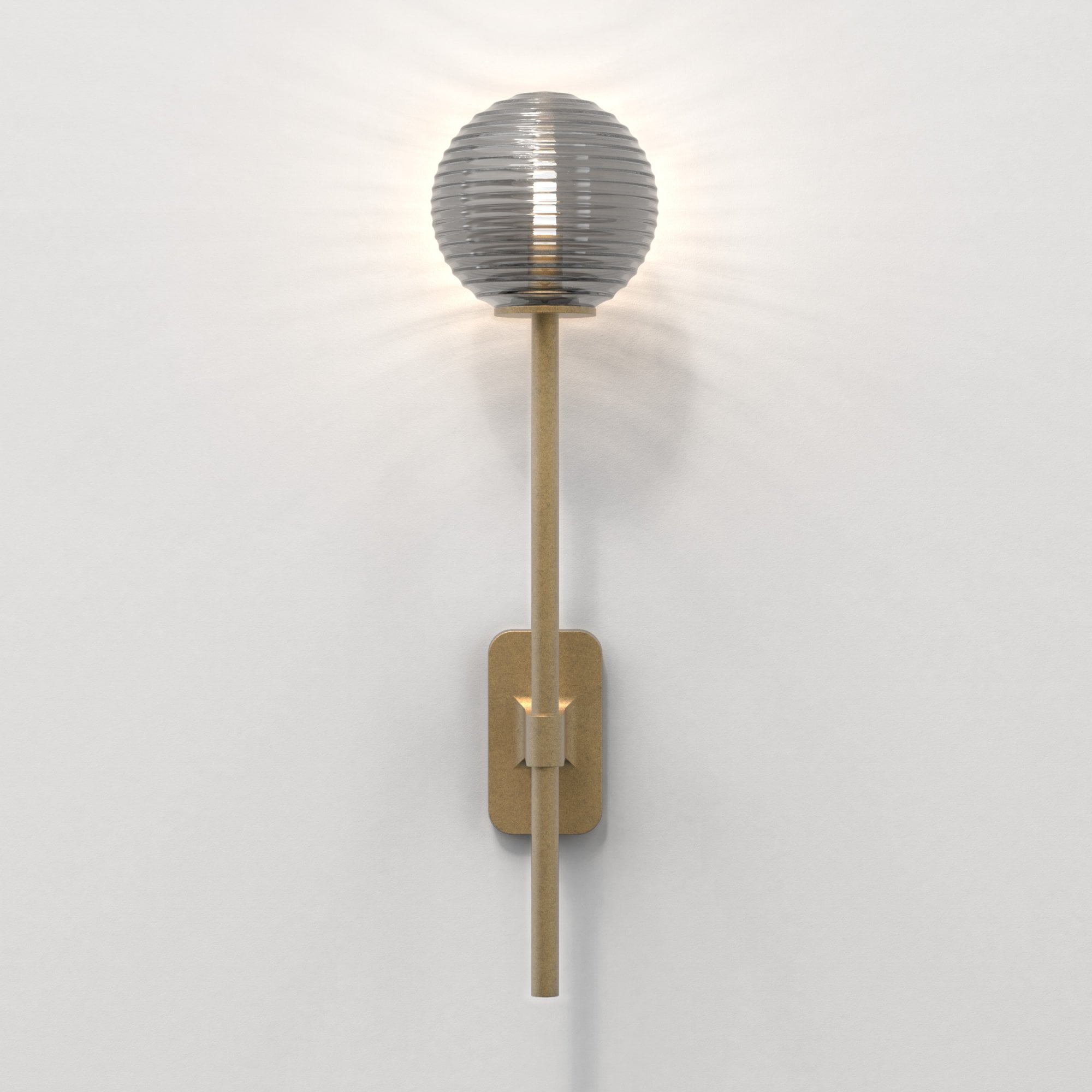 1429009 Tacoma Single Grande Bathroom Wall Light Antique Brass
