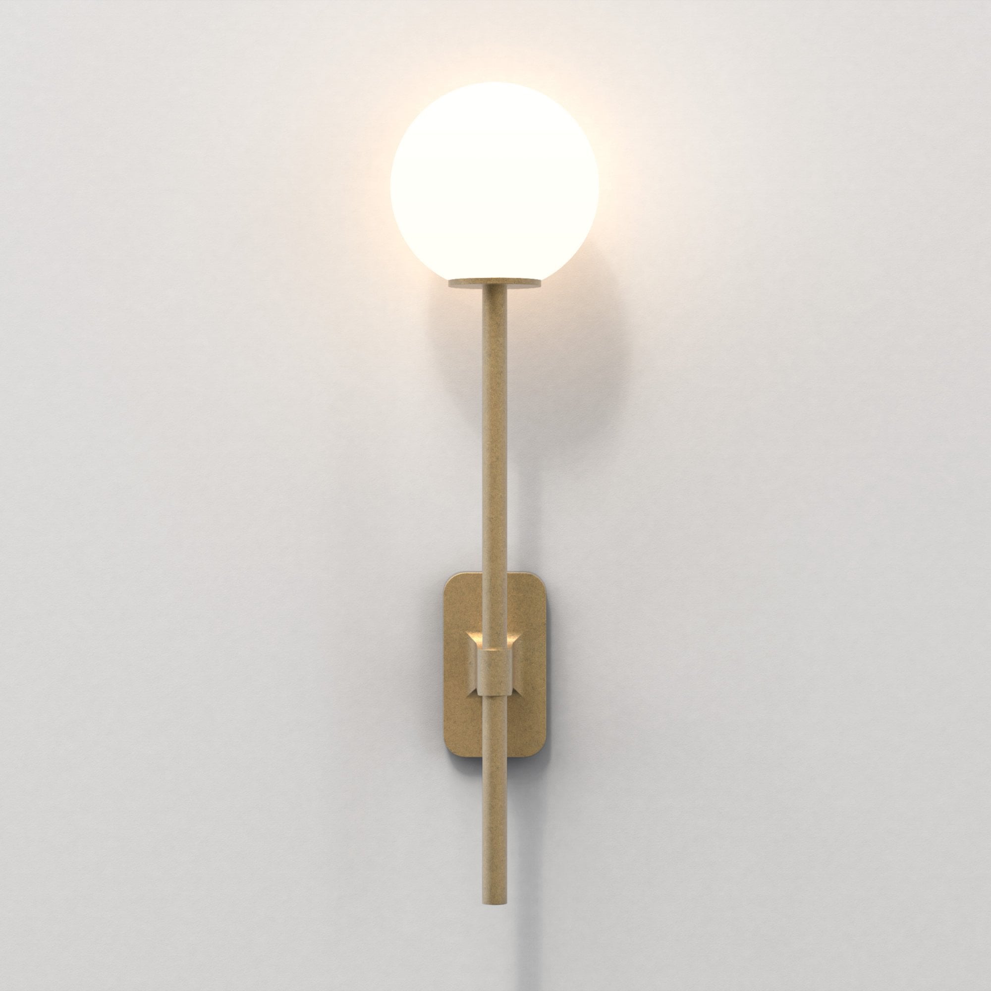 1429009 Tacoma Single Grande Bathroom Wall Light Antique Brass