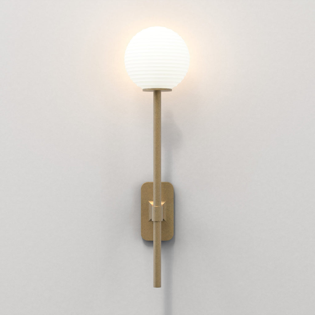 1429009 Tacoma Single Grande Bathroom Wall Light Antique Brass