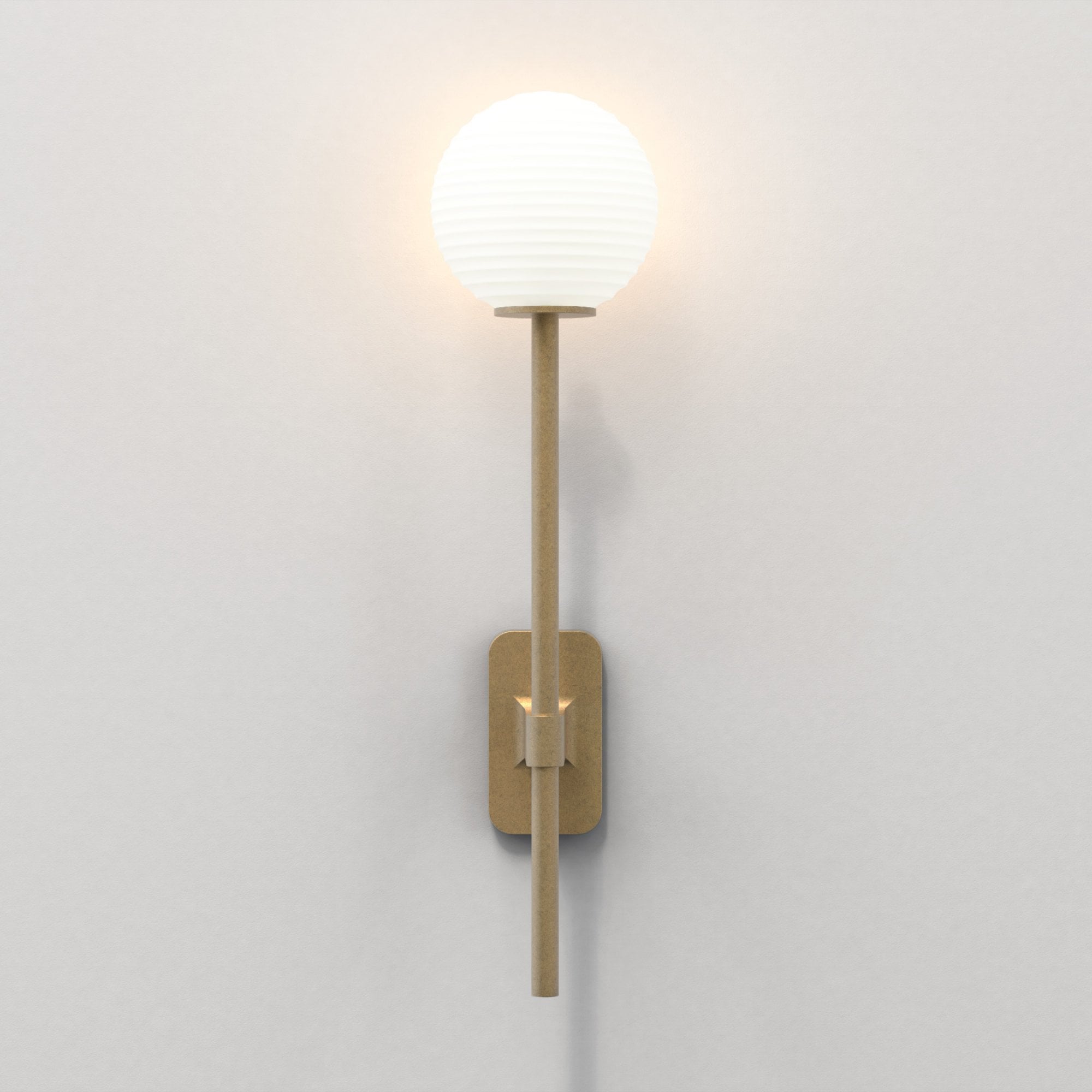 1429009 Tacoma Single Grande Bathroom Wall Light Antique Brass