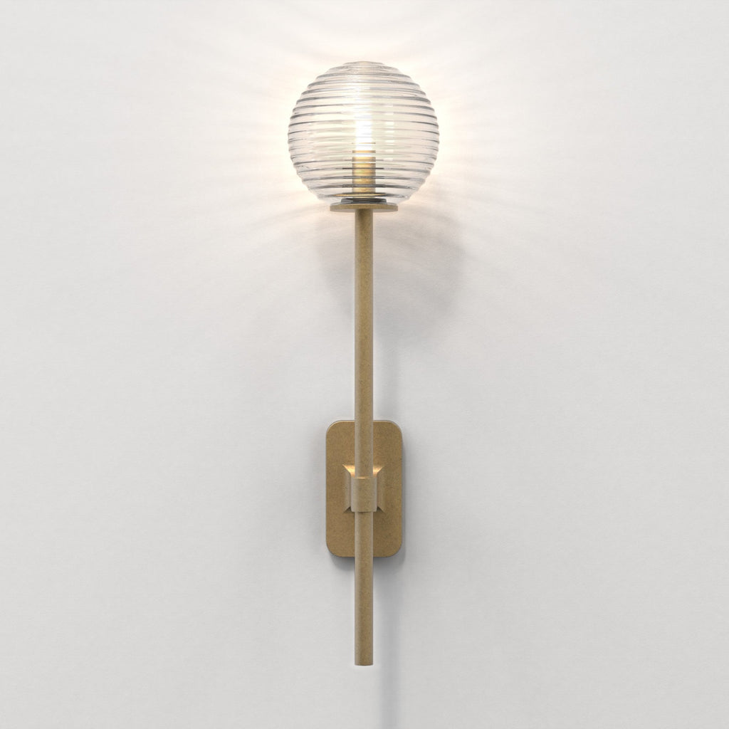 1429009 Tacoma Single Grande Bathroom Wall Light Antique Brass