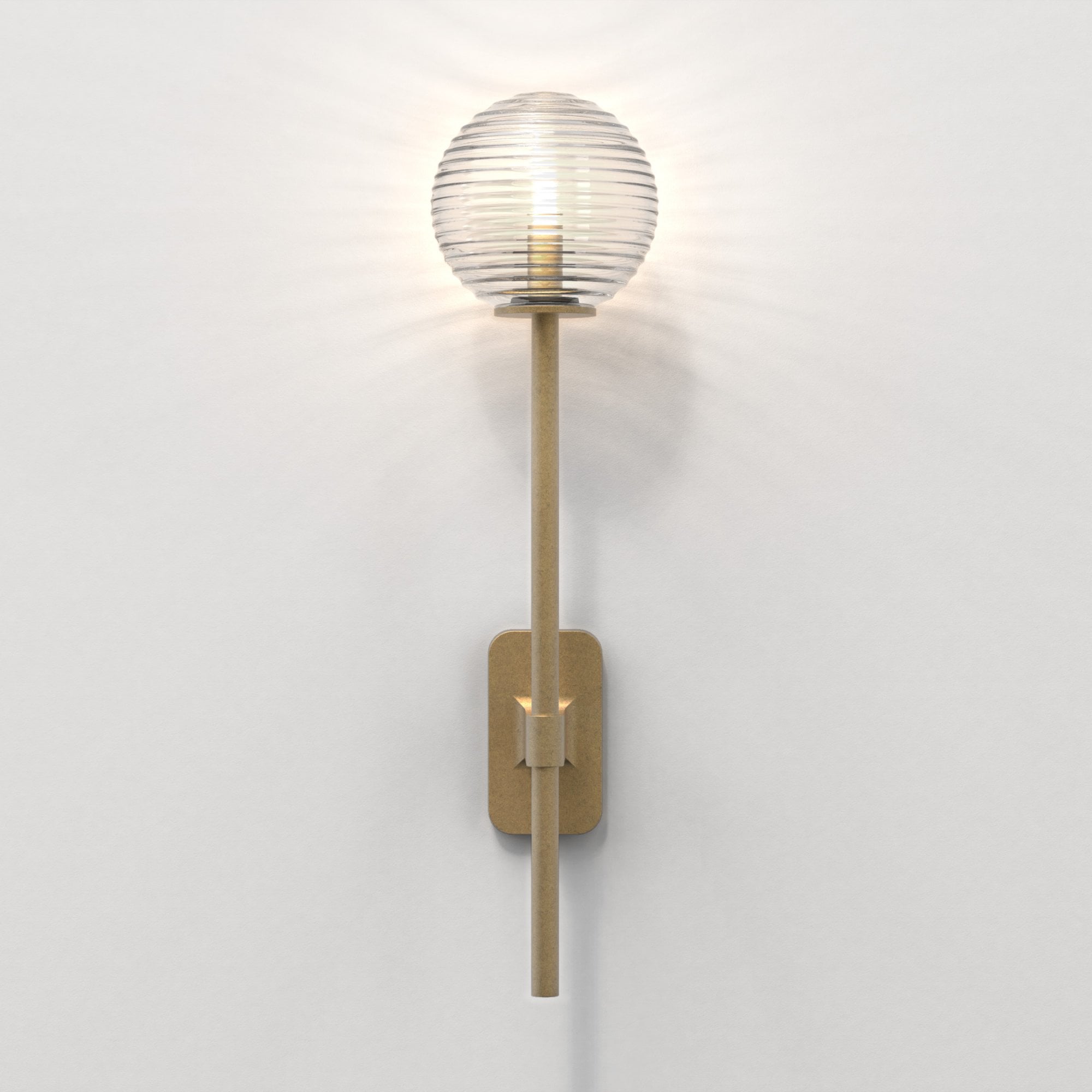 1429009 Tacoma Single Grande Bathroom Wall Light Antique Brass