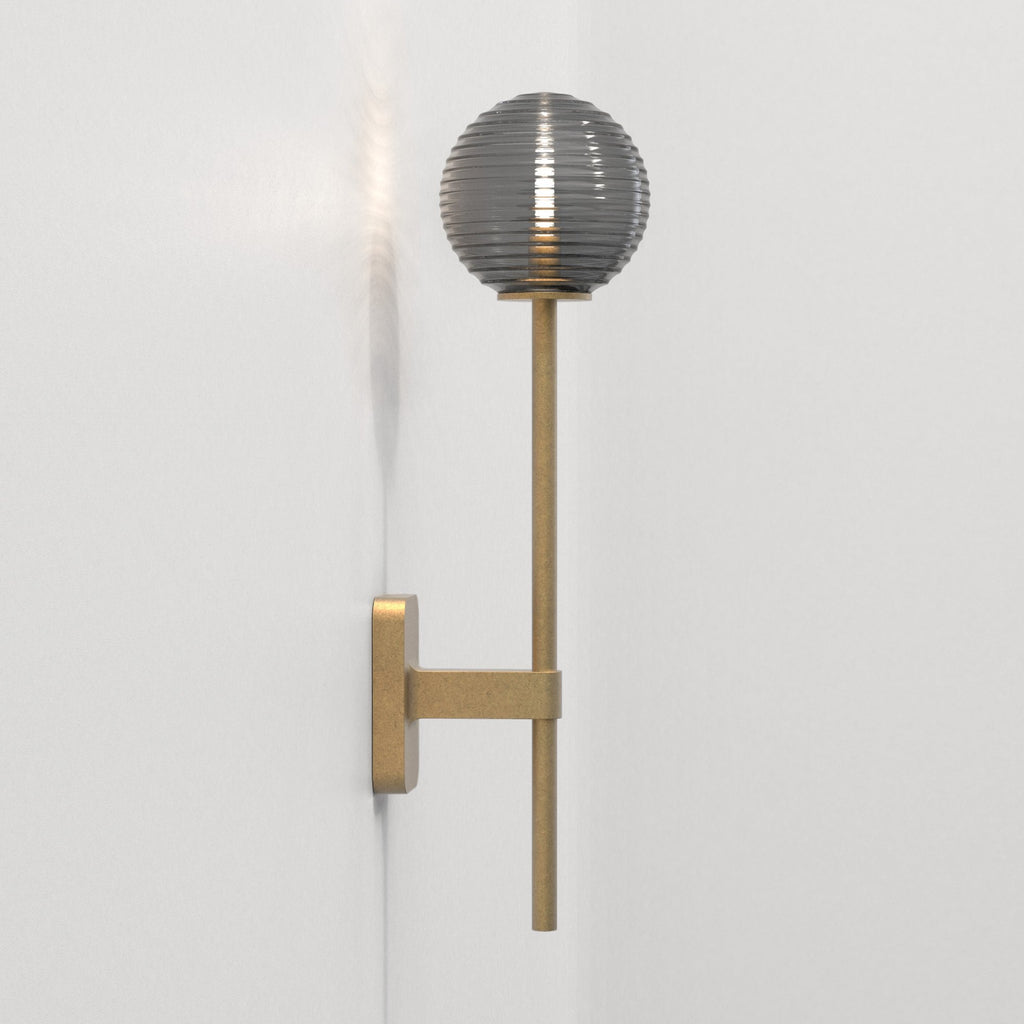 1429009 Tacoma Single Grande Bathroom Wall Light Antique Brass