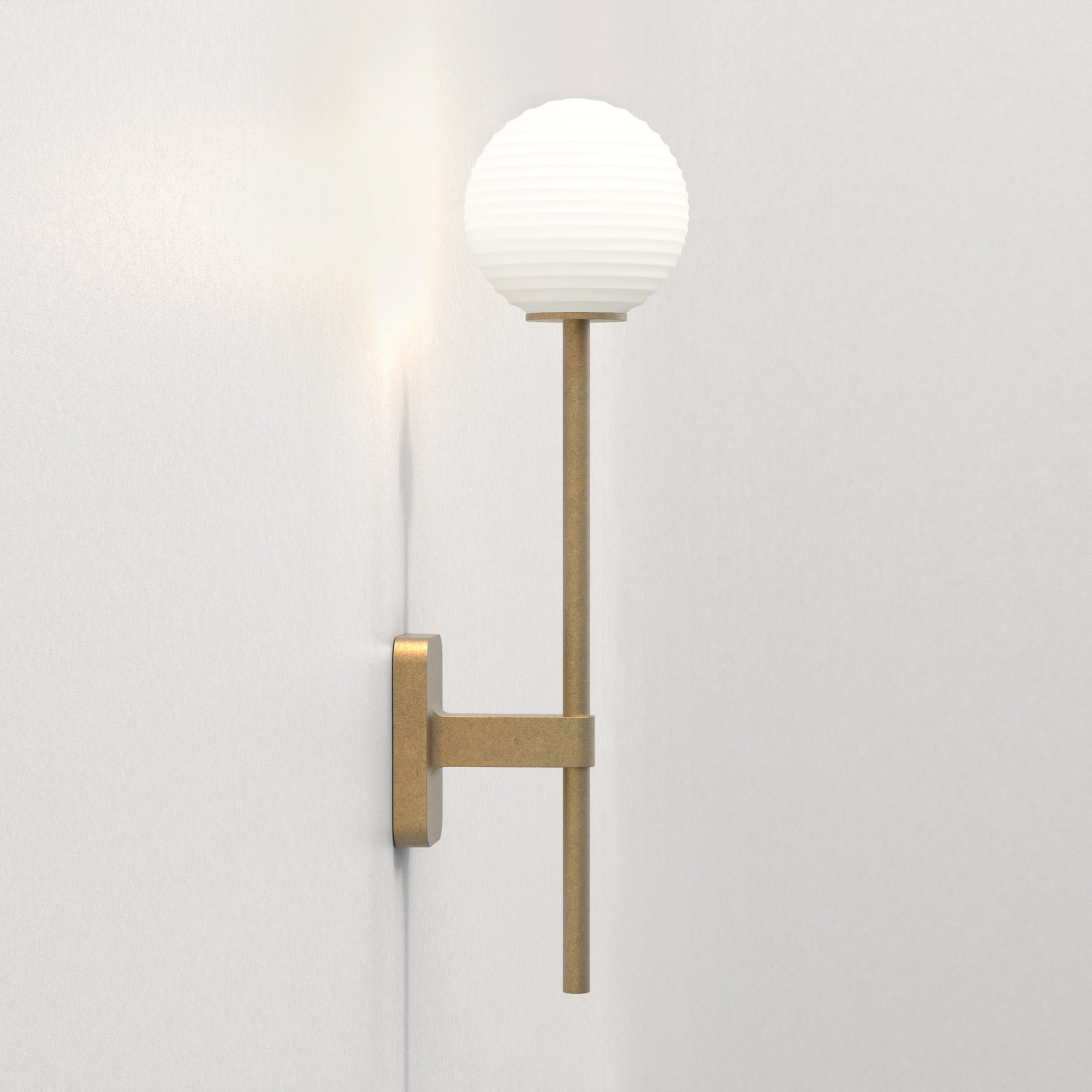 1429009 Tacoma Single Grande Bathroom Wall Light Antique Brass (S)