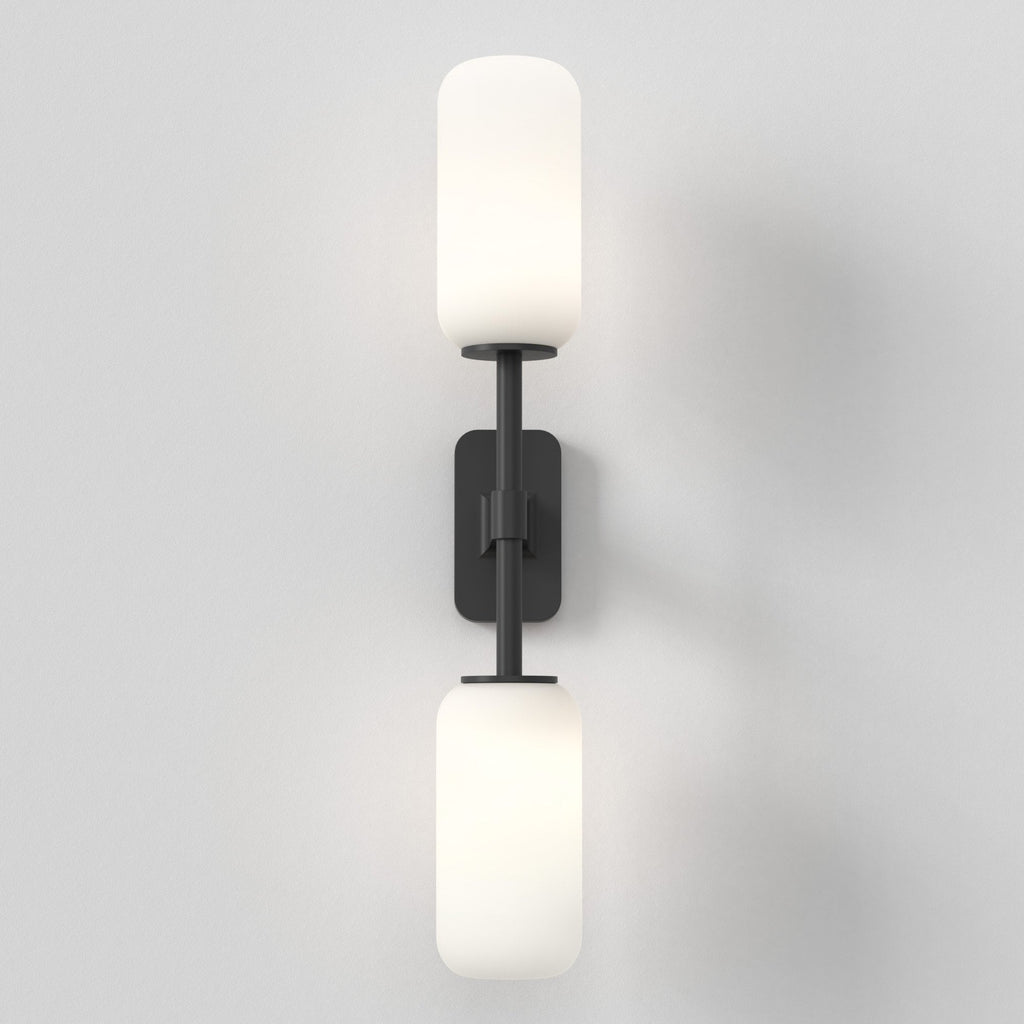 1429005 Tacoma Twin Bathroom Wall Light Matt Black