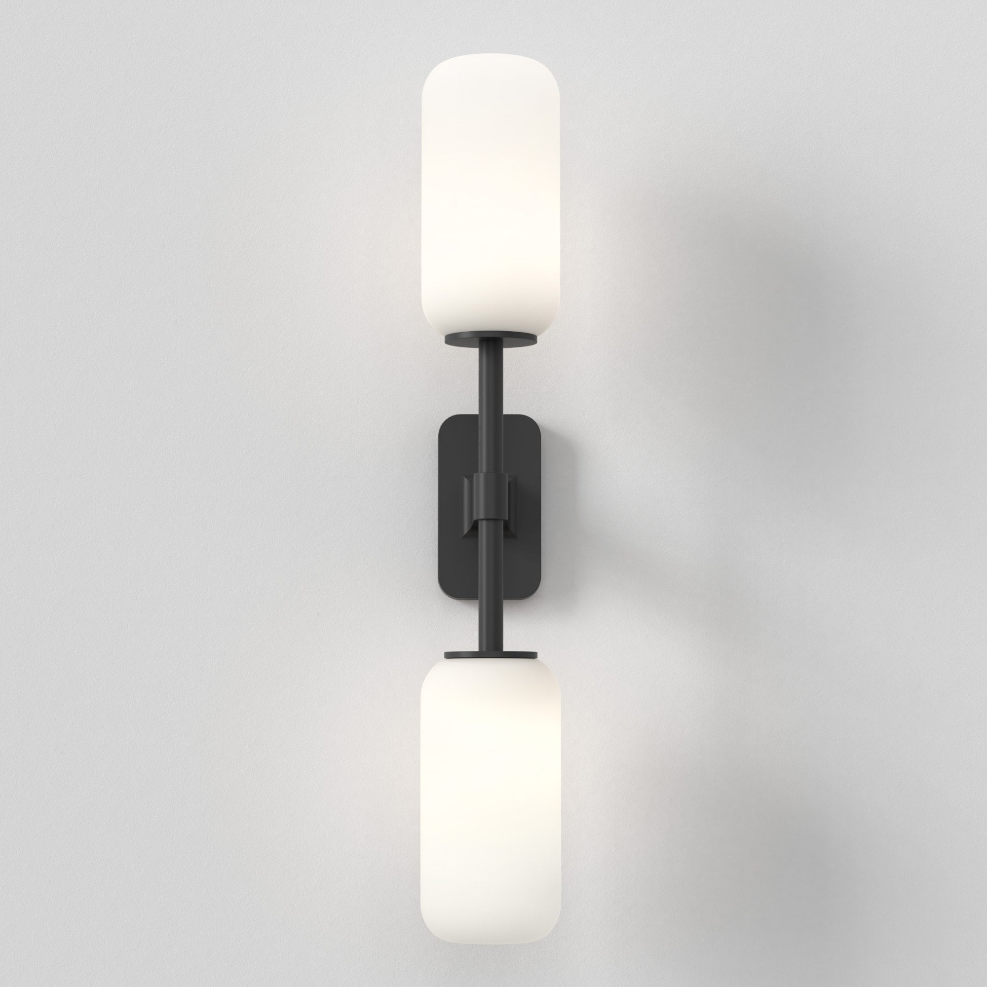 1429005 Tacoma Twin Bathroom Wall Light Matt Black