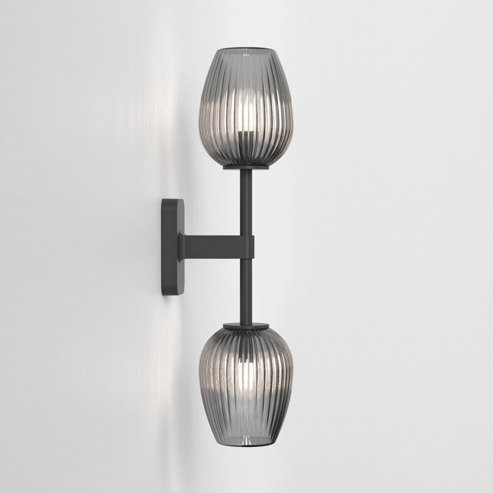 1429005 Tacoma Twin Bathroom Wall Light Matt Black