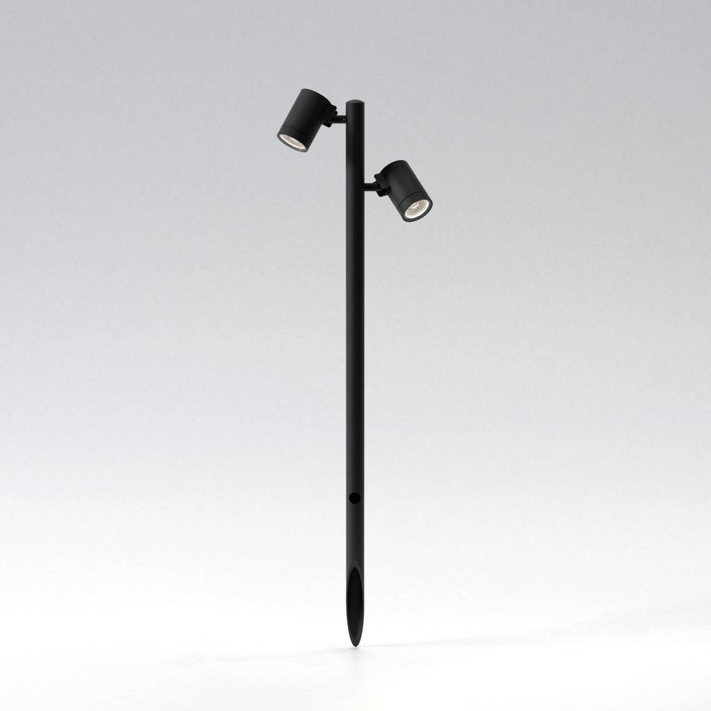 1401024 Bayville Spike Spot 900 Twin LED Outdoor Spotlight Textured Black