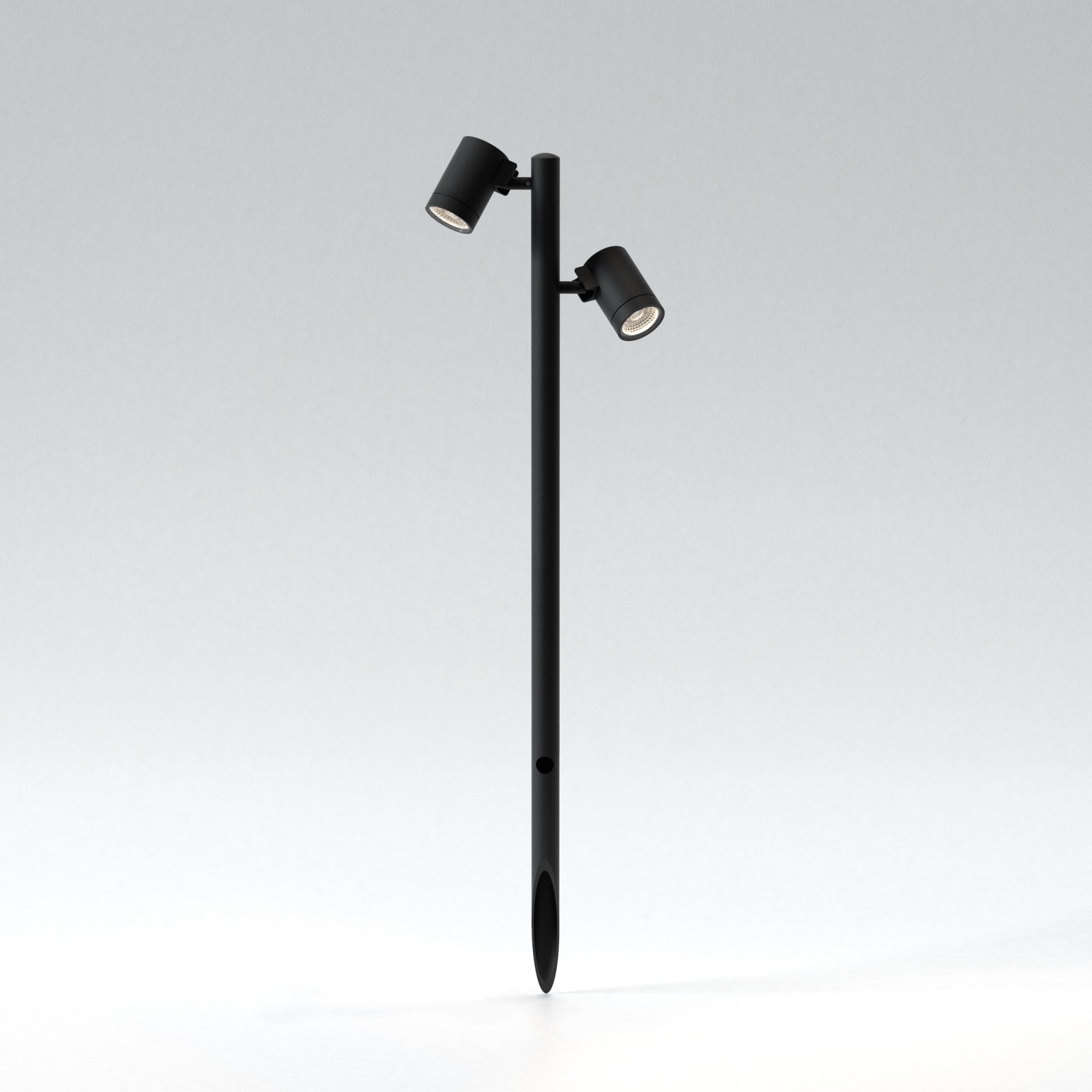 1401024 Bayville Spike Spot 900 Twin LED Outdoor Spotlight Textured Black
